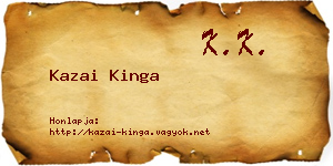 Kazai Kinga névjegykártya